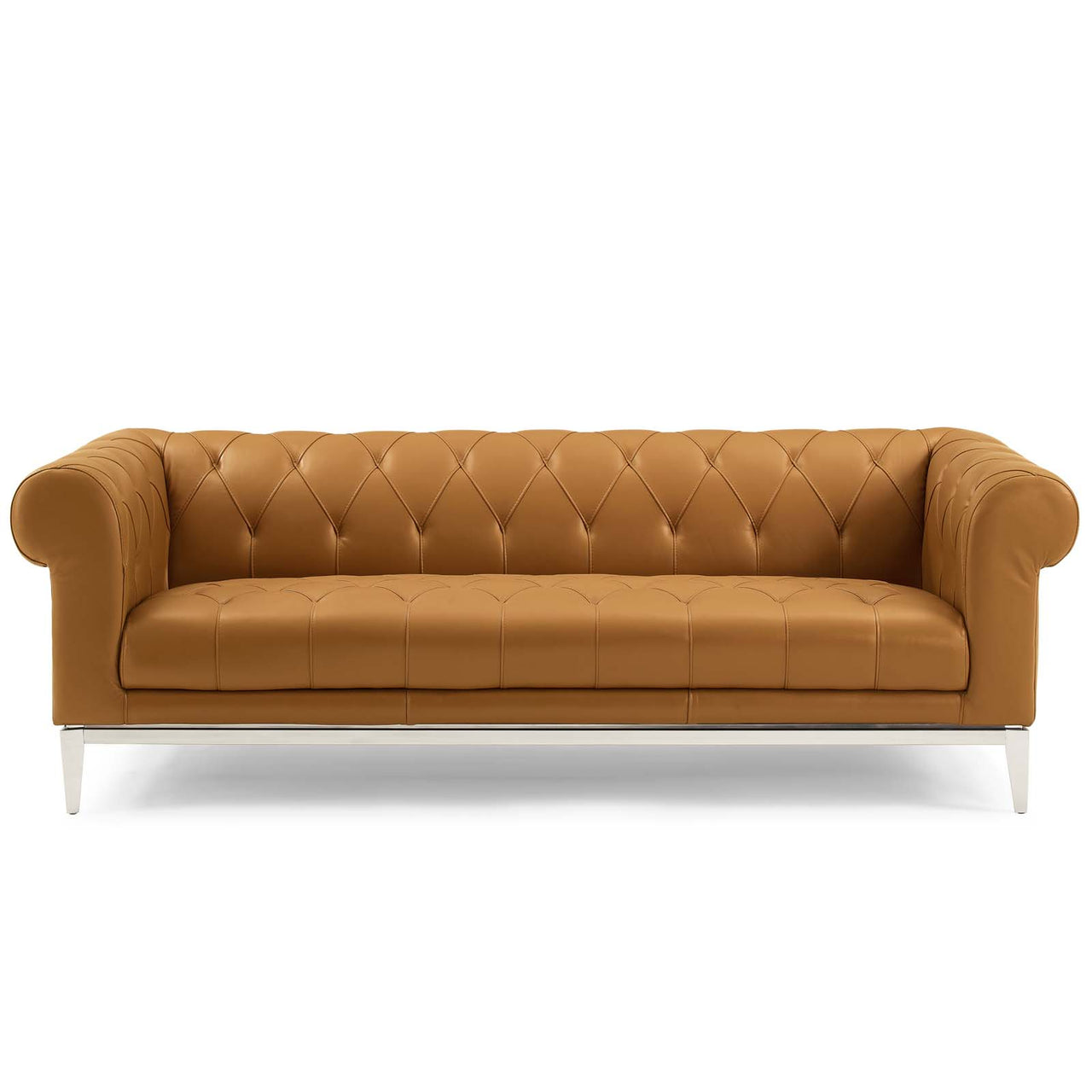Luxerio Leather Sofa, Tan