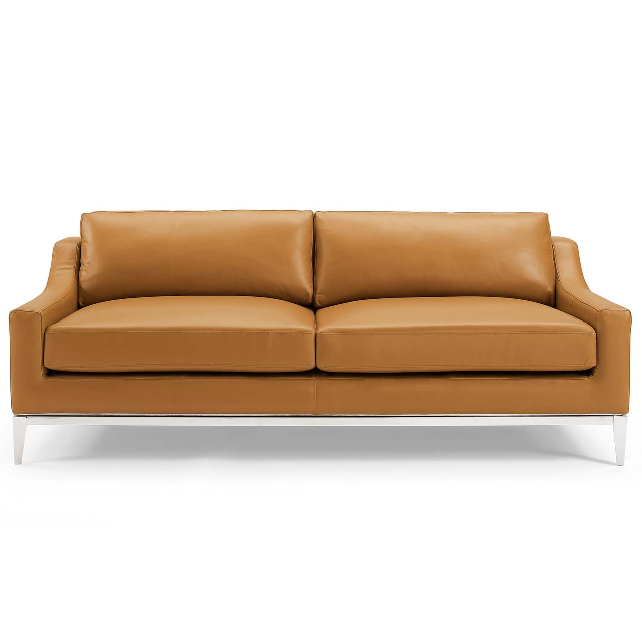 Strathor Leather Sofa, Tan