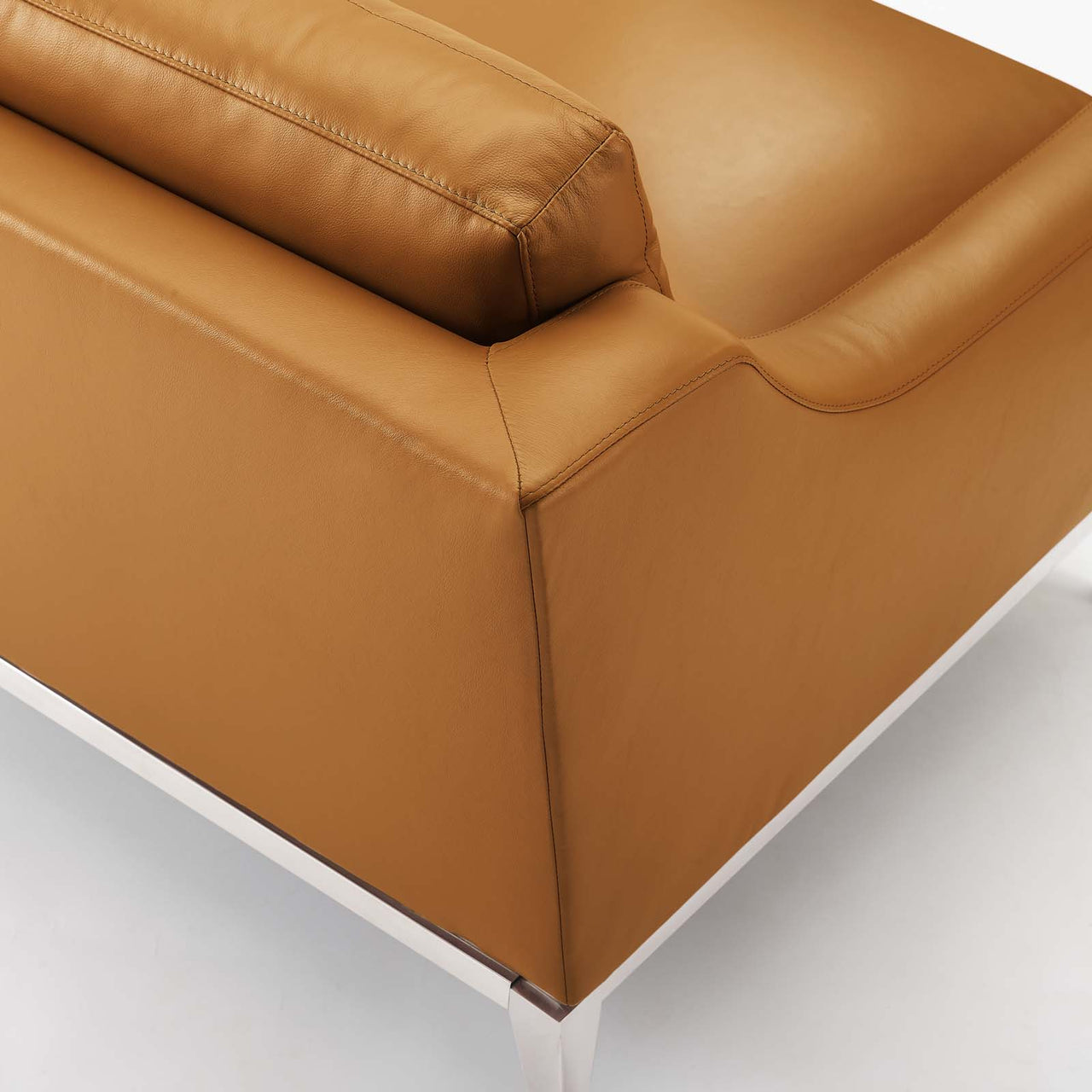 Strathor Leather Sofa, Tan