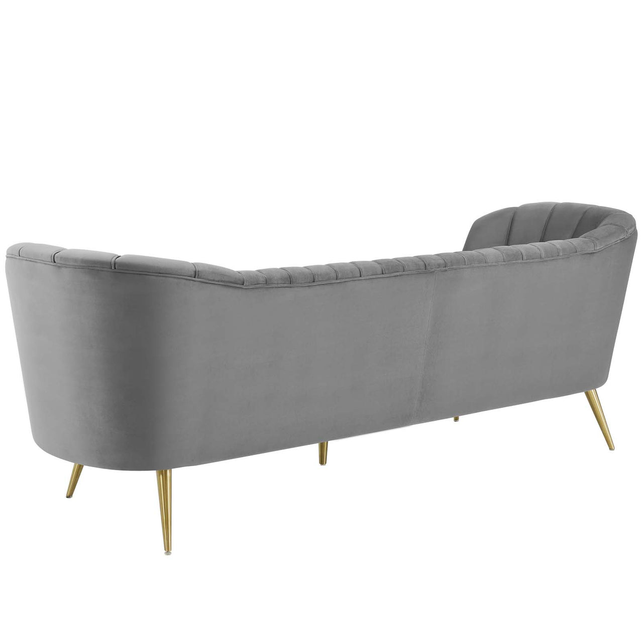 Venus Upholstered Velvet Sofa, Gray