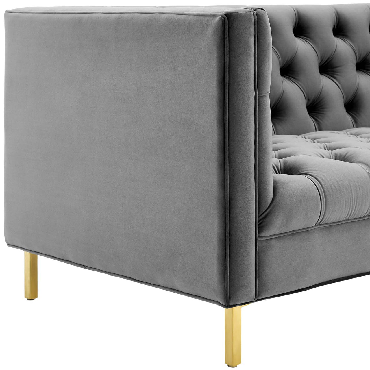 Capture Upholstered Velvet Sofa, Gray