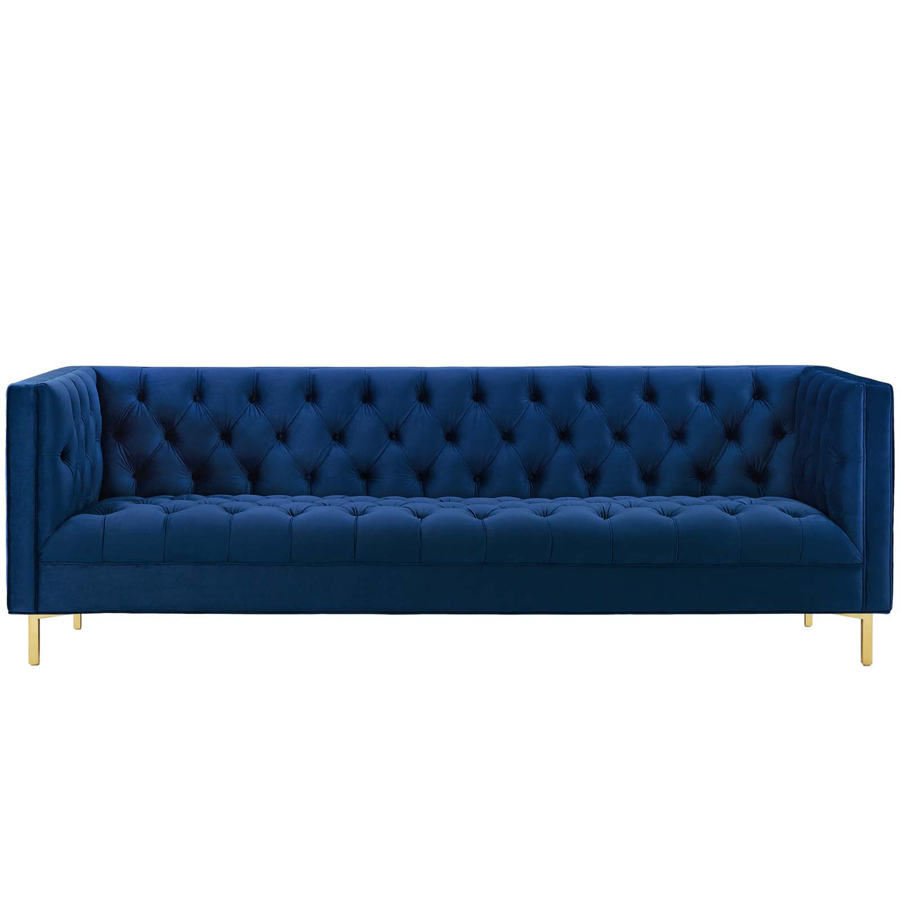 Capture Upholstered Velvet Sofa, Navy