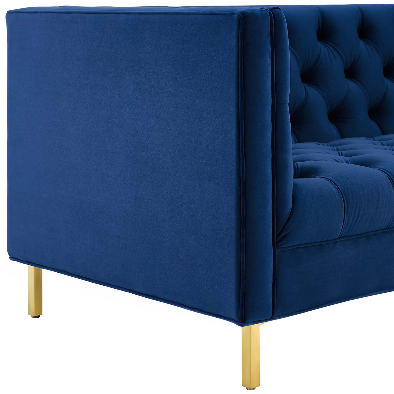 Capture Upholstered Velvet Sofa, Navy