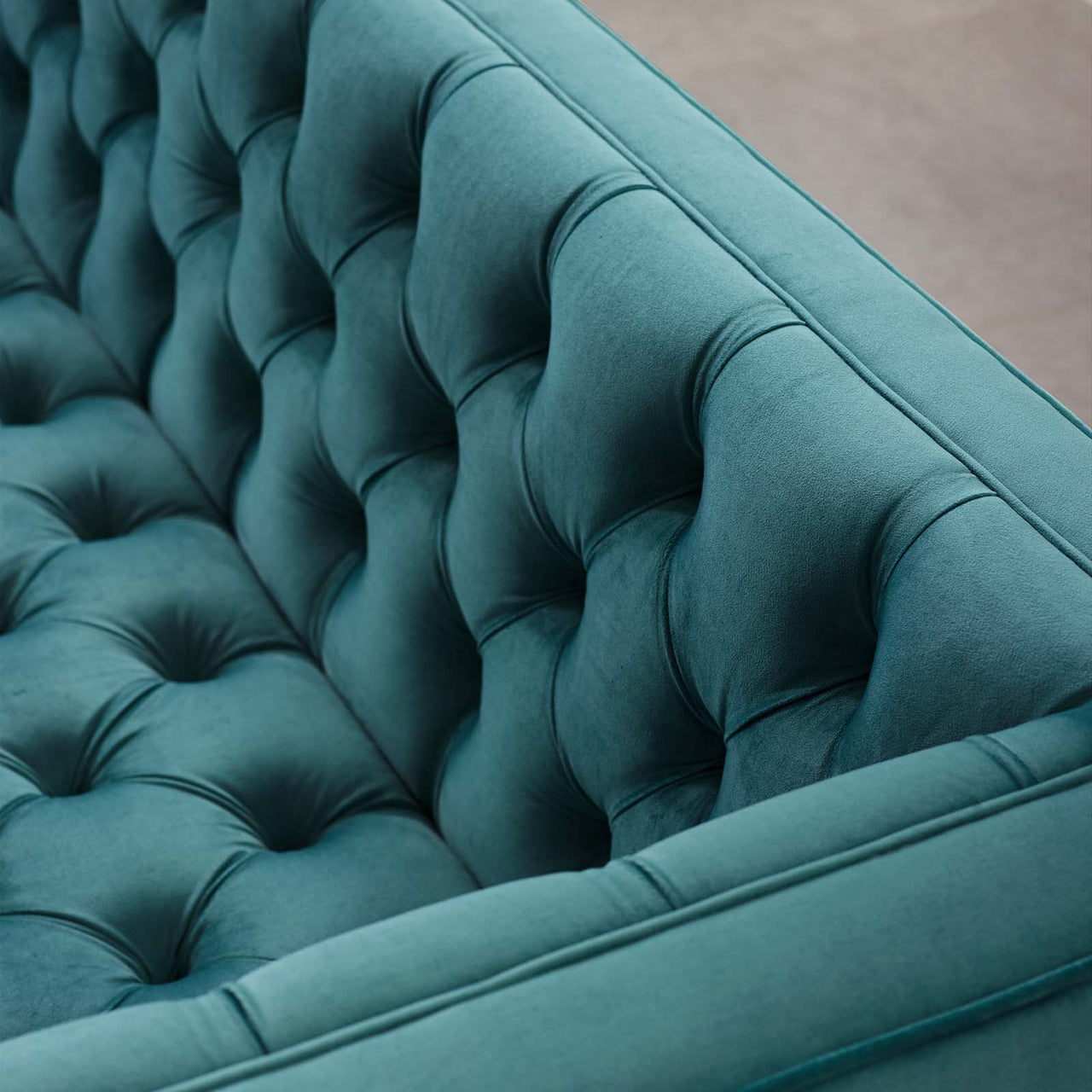 Capture Upholstered Velvet Sofa, Caspian Blue