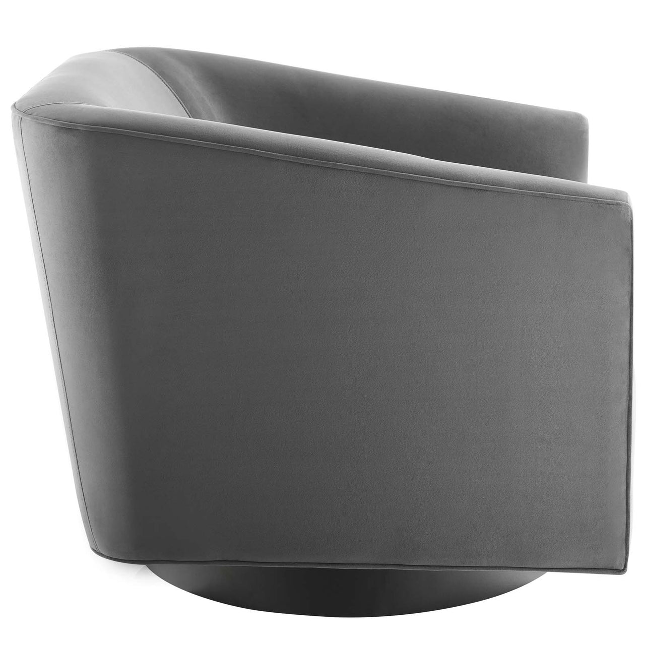 Windsor Upholstered Velvet Swivel Chair, Gray