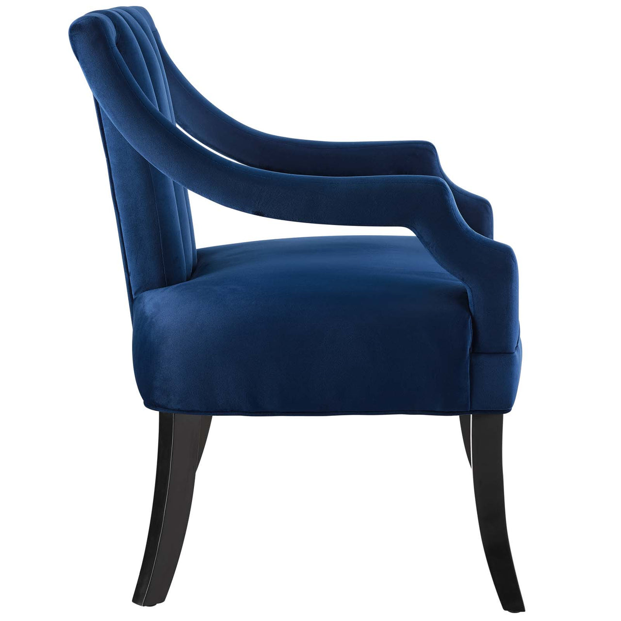 Inkwell Upholstered Velvet Armchair, Navy