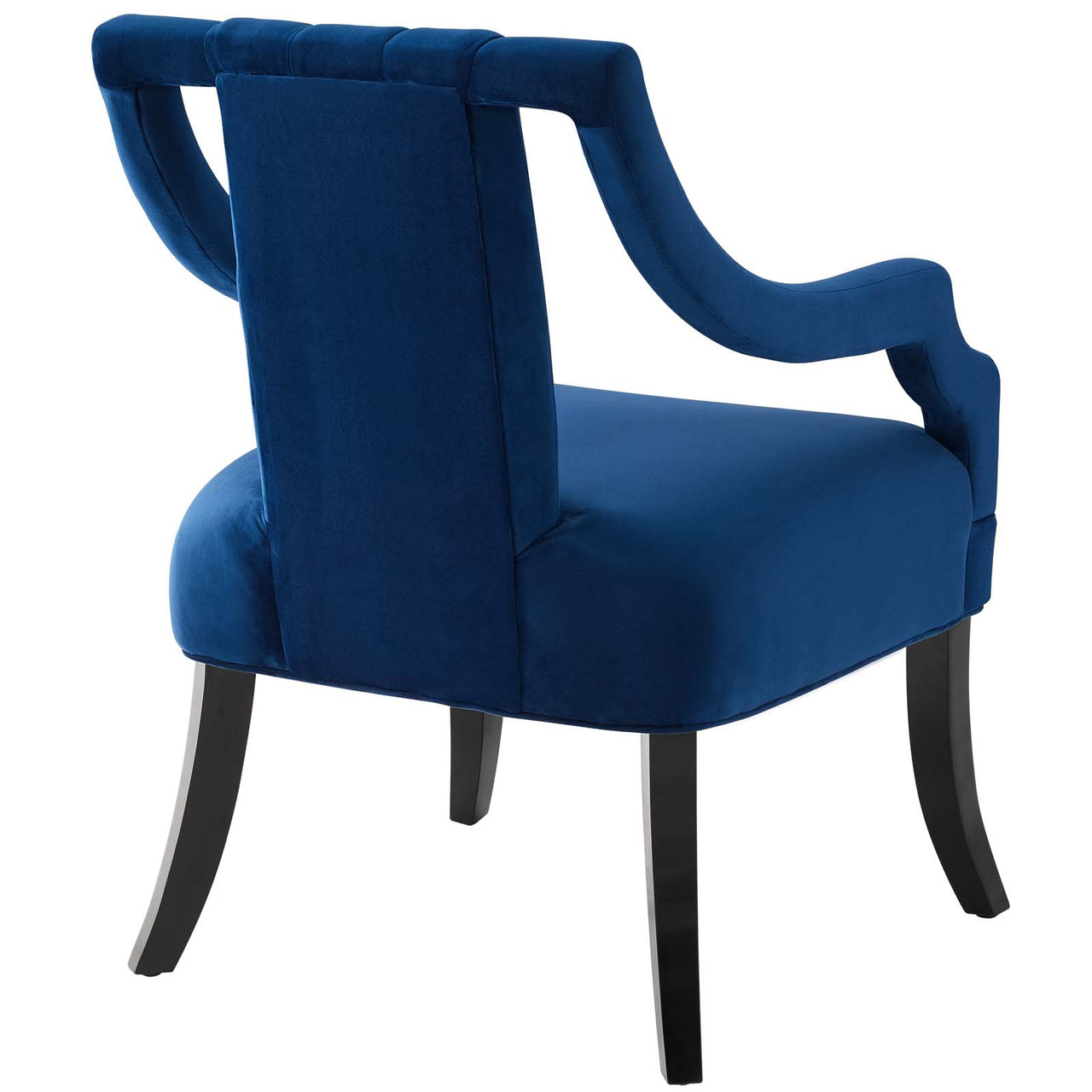 Inkwell Upholstered Velvet Armchair, Navy