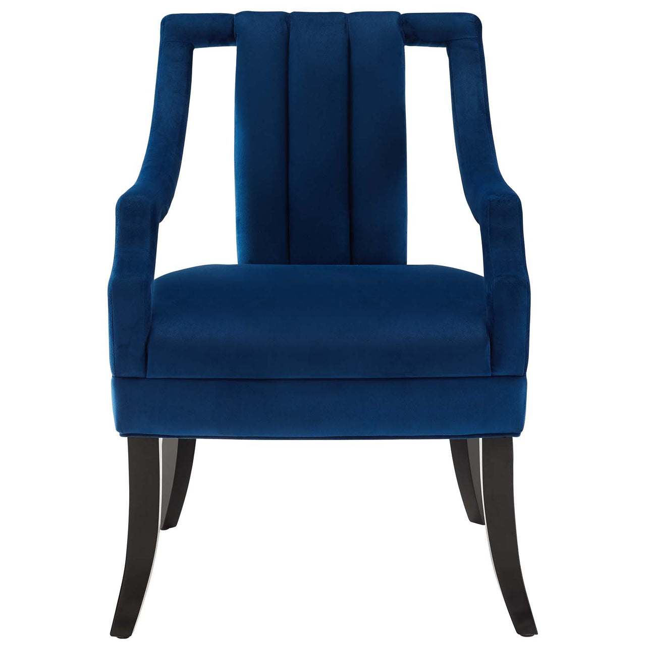Inkwell Upholstered Velvet Armchair, Navy