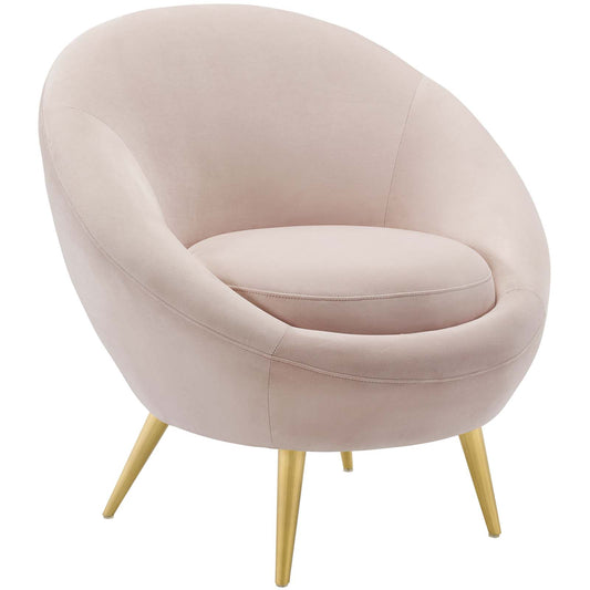 Silenna Velvet Accent Chair, Pink