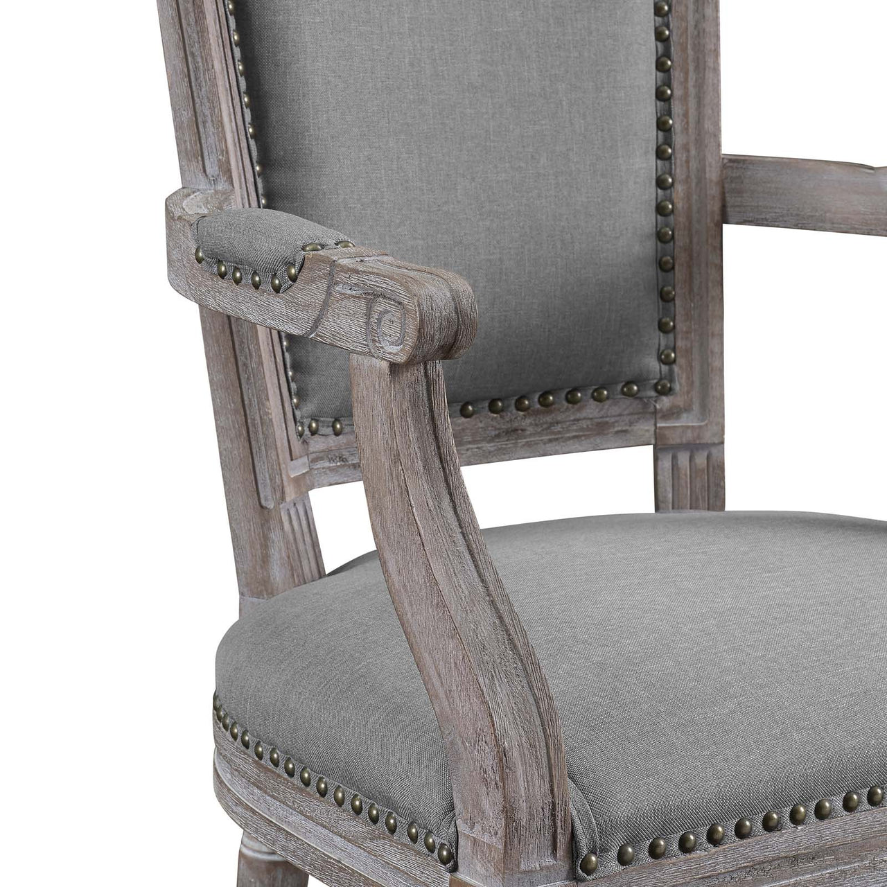 Tristelle Fabric Dining Chair Set of 2, Light Gray