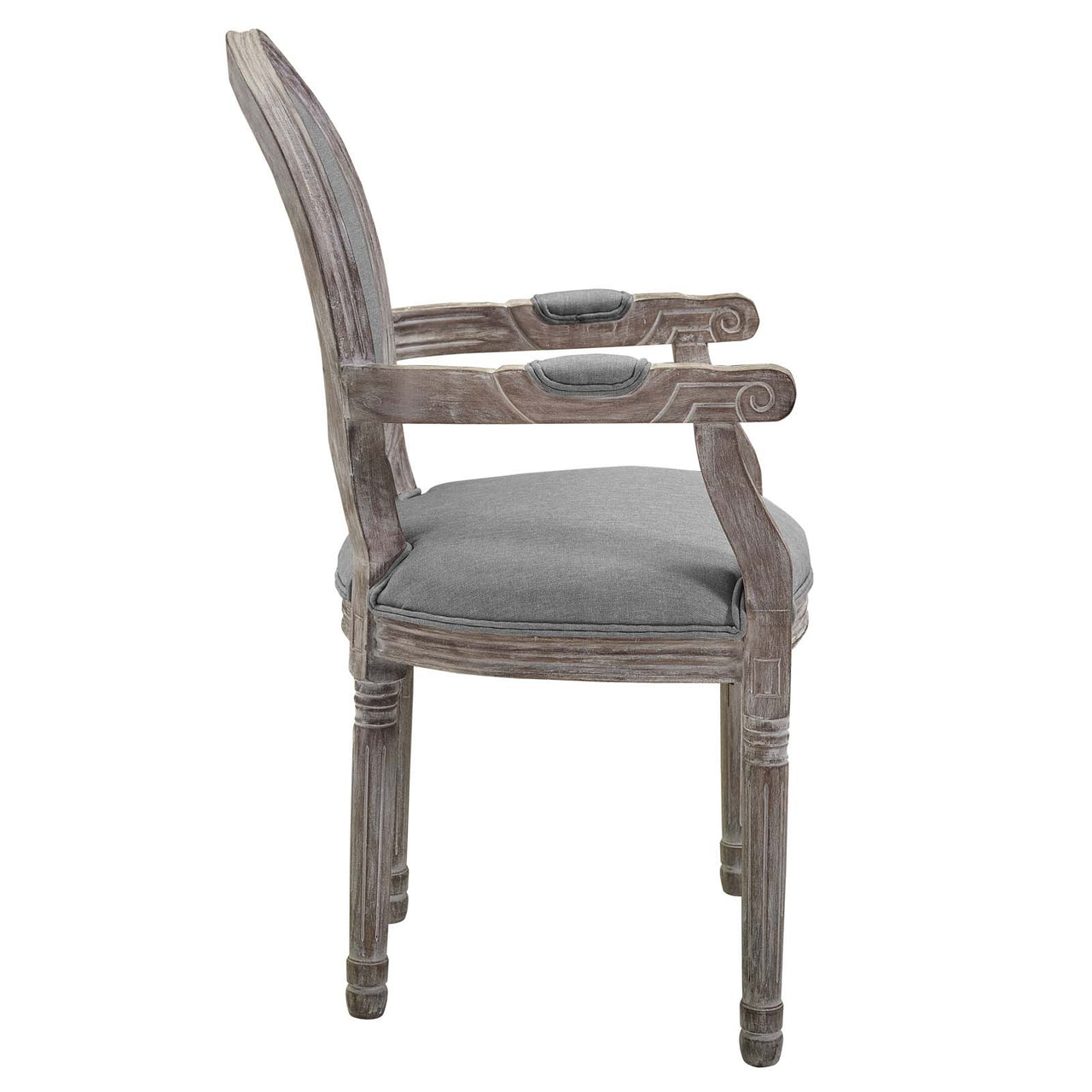 Savelle Fabric Dining Chair Set of 4, Light Gray
