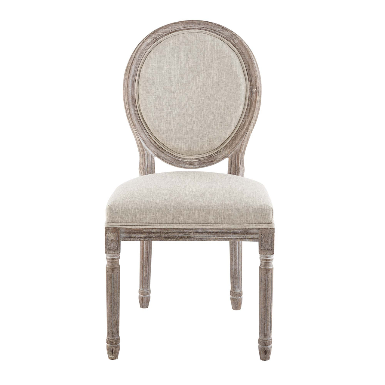 Savelle Fabric Side Chair Set of 4, Beige