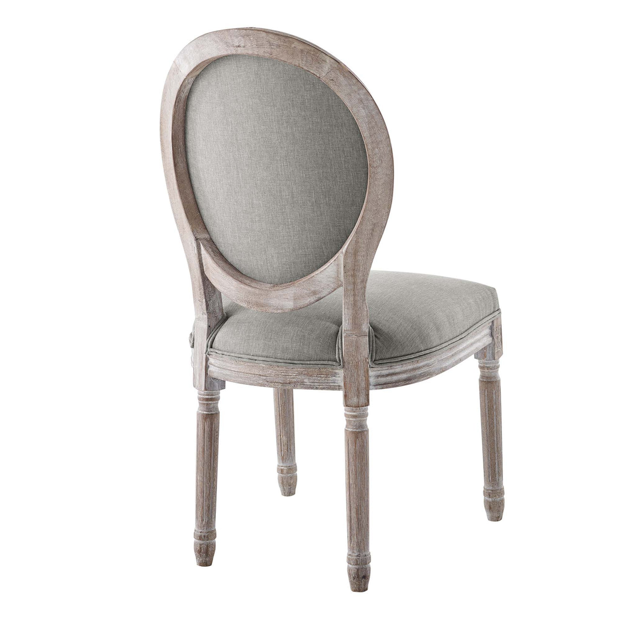 Genevre Upholstered Dining Chair Set of 4, Light Gray