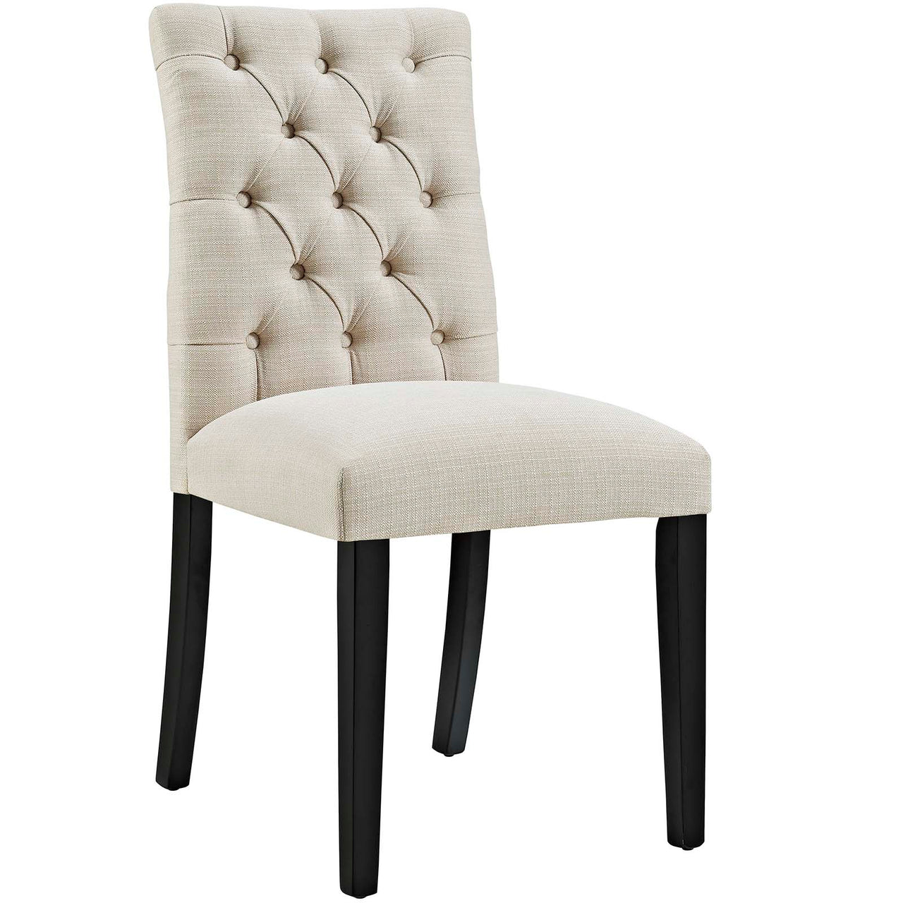 Heiress Upholstered Fabric Dining Chair Set of 2, Beige