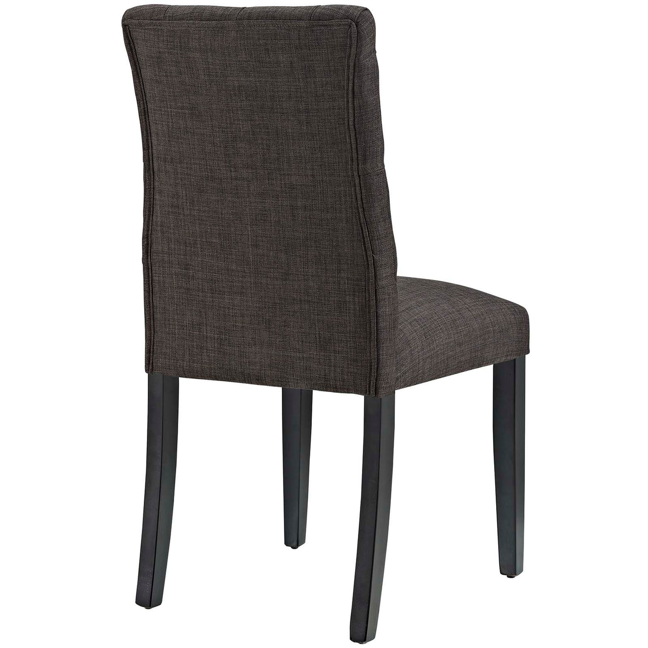 Heiress Upholstered Fabric Dining Chair Set of 2, Brown