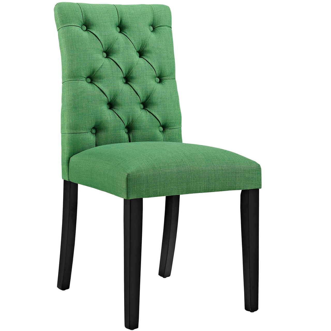 Heiress Upholstered Fabric Dining Chair Set of 2, Green