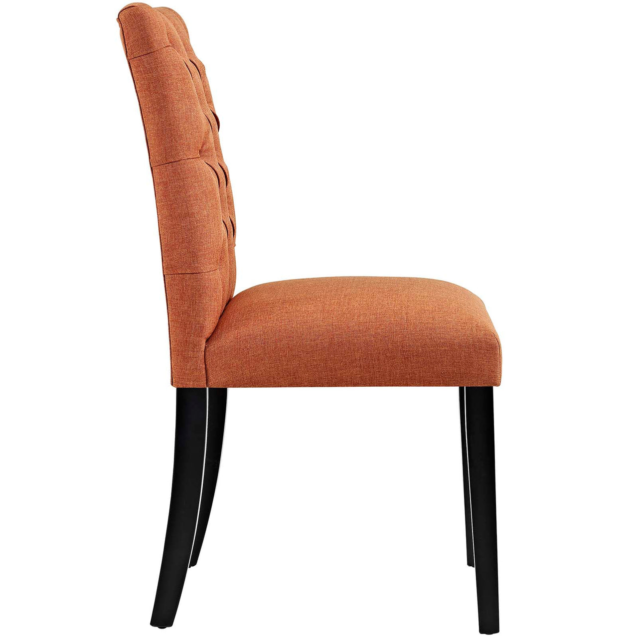 Heiress Upholstered Fabric Dining Chair Set of 2, Orange