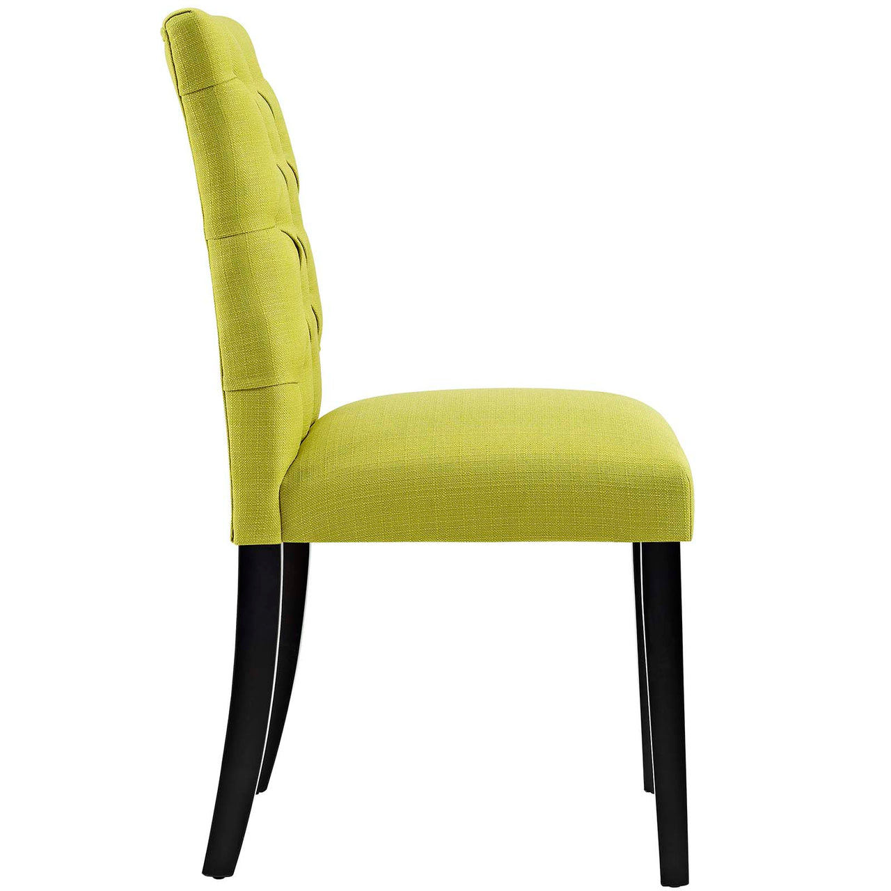 Heiress Upholstered Fabric Dining Chair Set of 2, Chartreuse