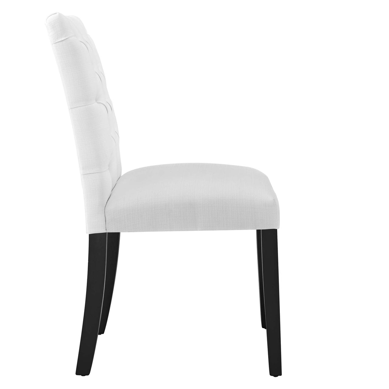 Heiress Upholstered Fabric Dining Chair Set of 2, White