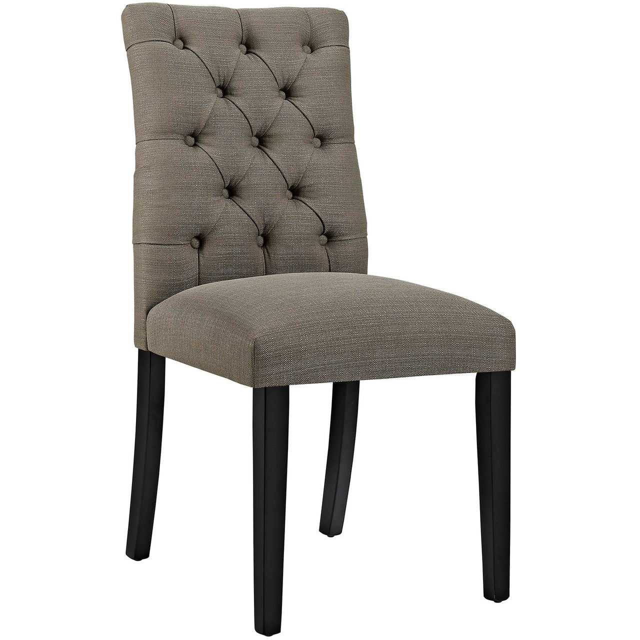 Heiress Upholstered Fabric Dining Chair Set of 4, Granite