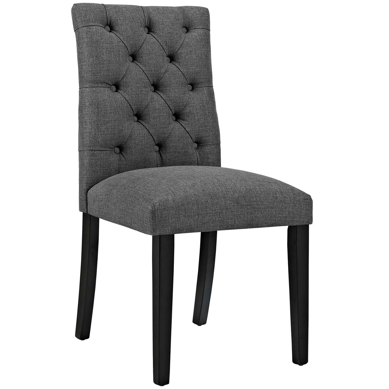 Heiress Upholstered Fabric Dining Chair Set of 4, Gray