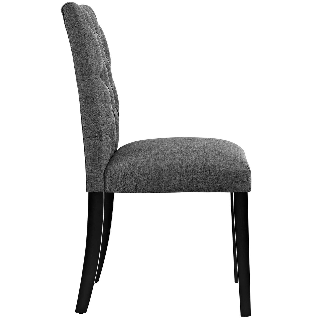 Heiress Upholstered Fabric Dining Chair Set of 4, Gray