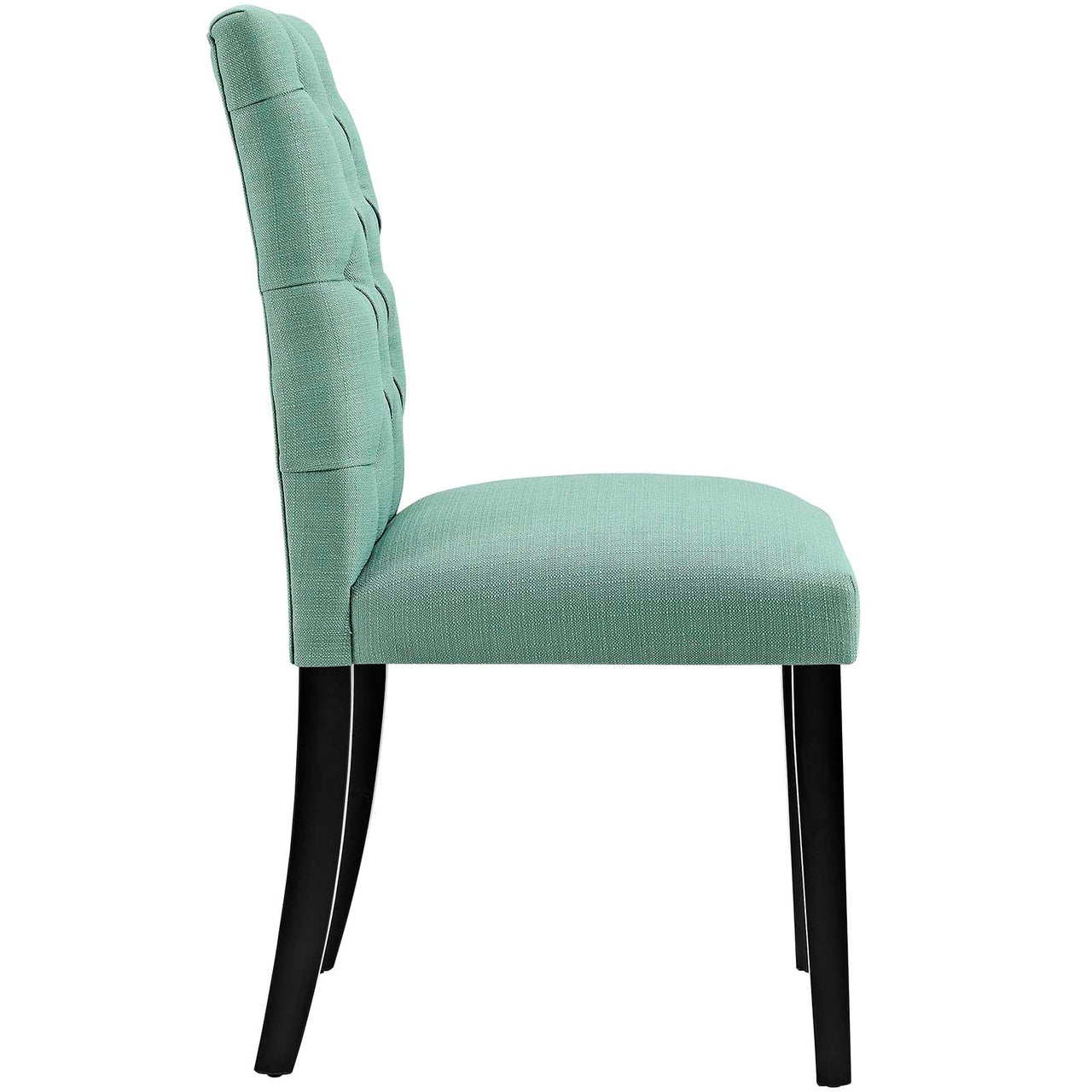 Heiress Upholstered Fabric Dining Chair Set of 4, Aqua Green