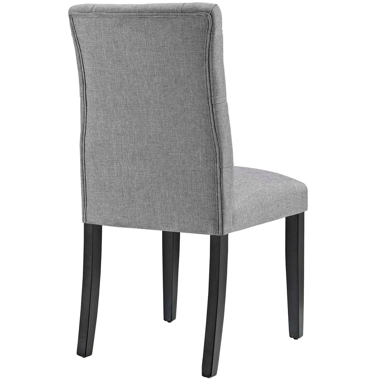 Heiress Upholstered Fabric Dining Chair Set of 4, Light Gray