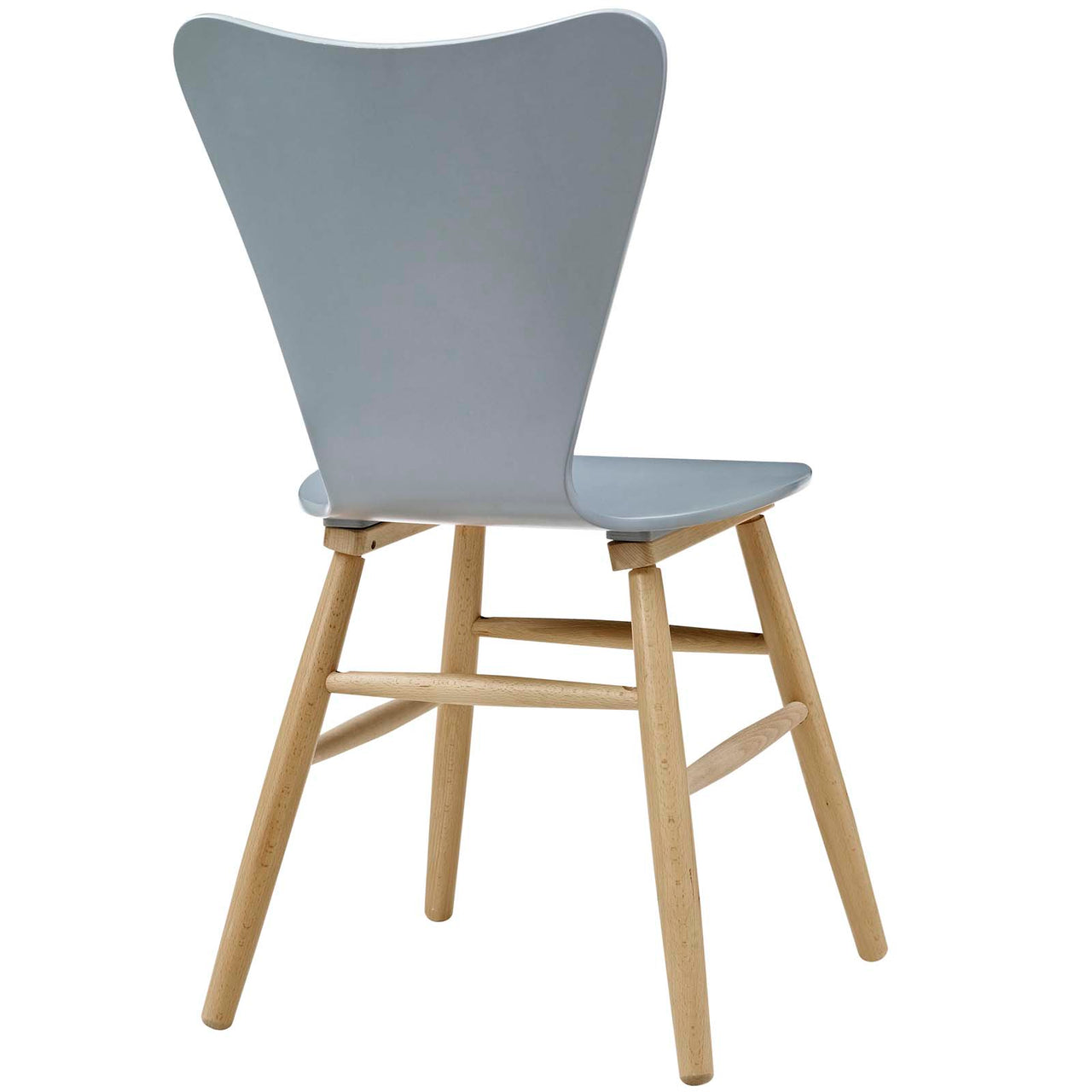 Streamline Contour Dining Chair Set of 2, Gray