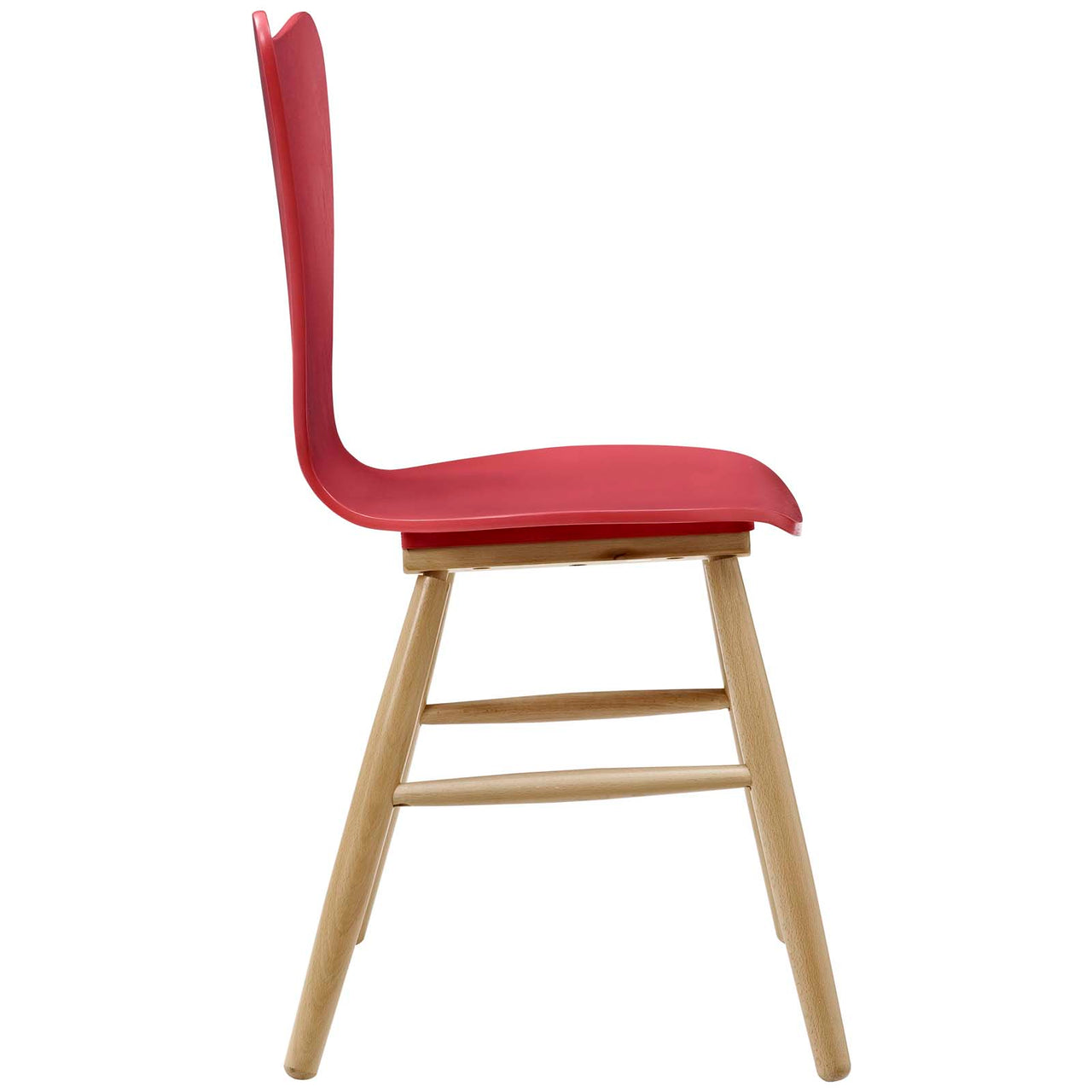 Streamline Contour Dining Chair Set of 2, Red