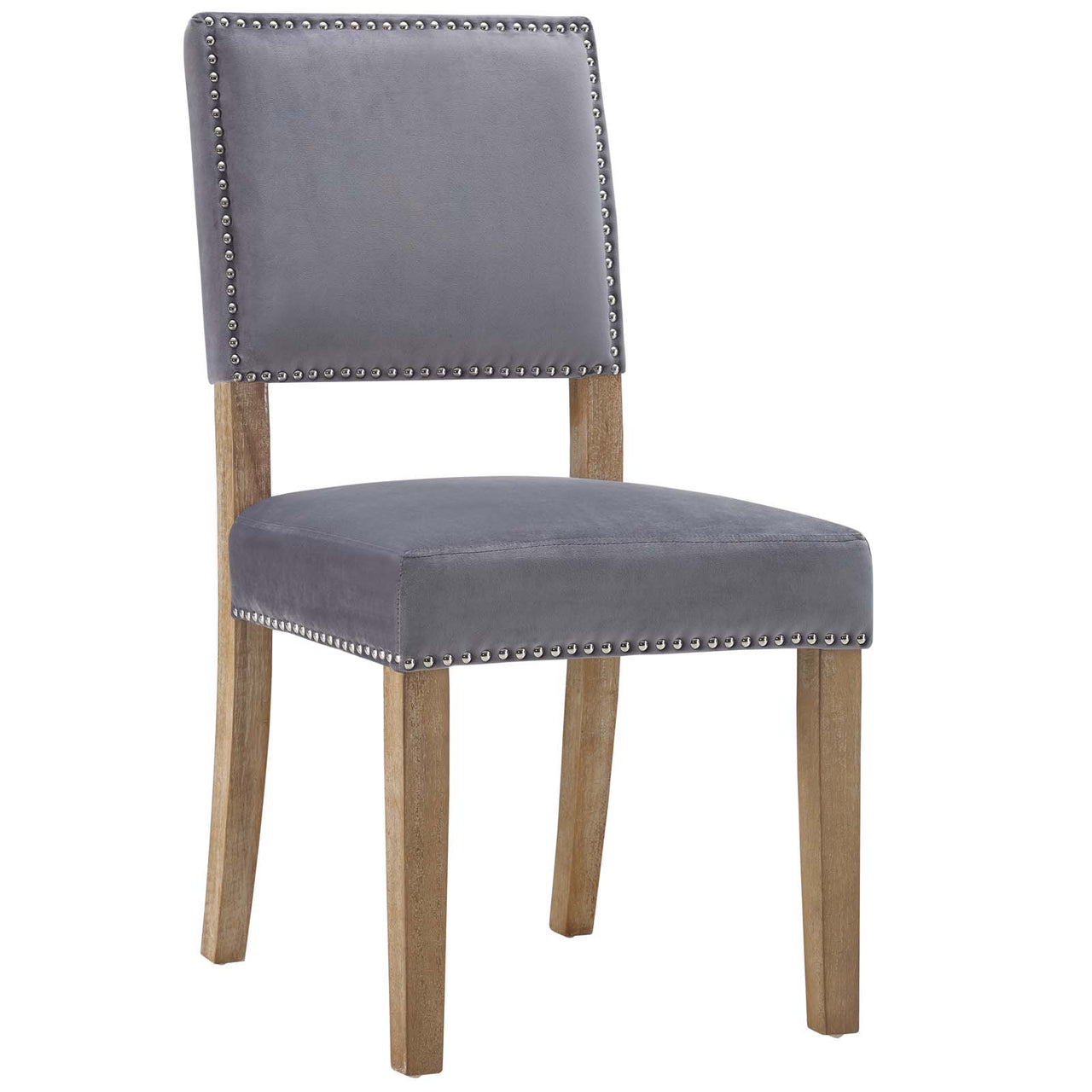 Lucy Velvet Dining Chair Set of 4, Gray