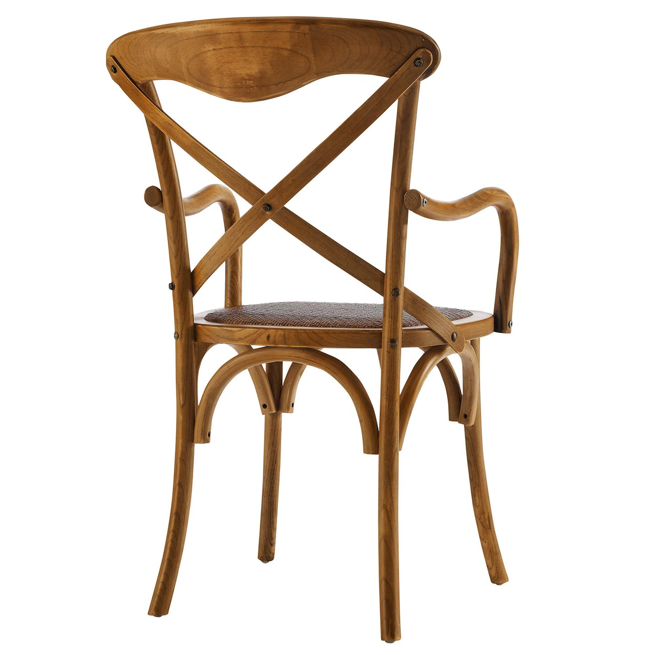 Countryside-Chic Dining Armchair Set of 4, Walnut