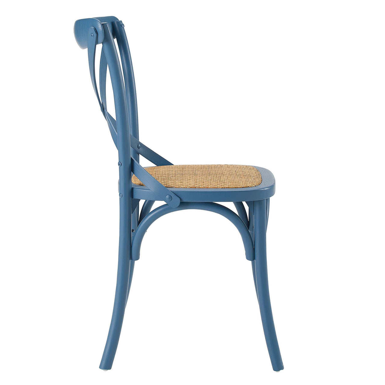 Countryside-Chic Dining Chair Set of 2, Blue