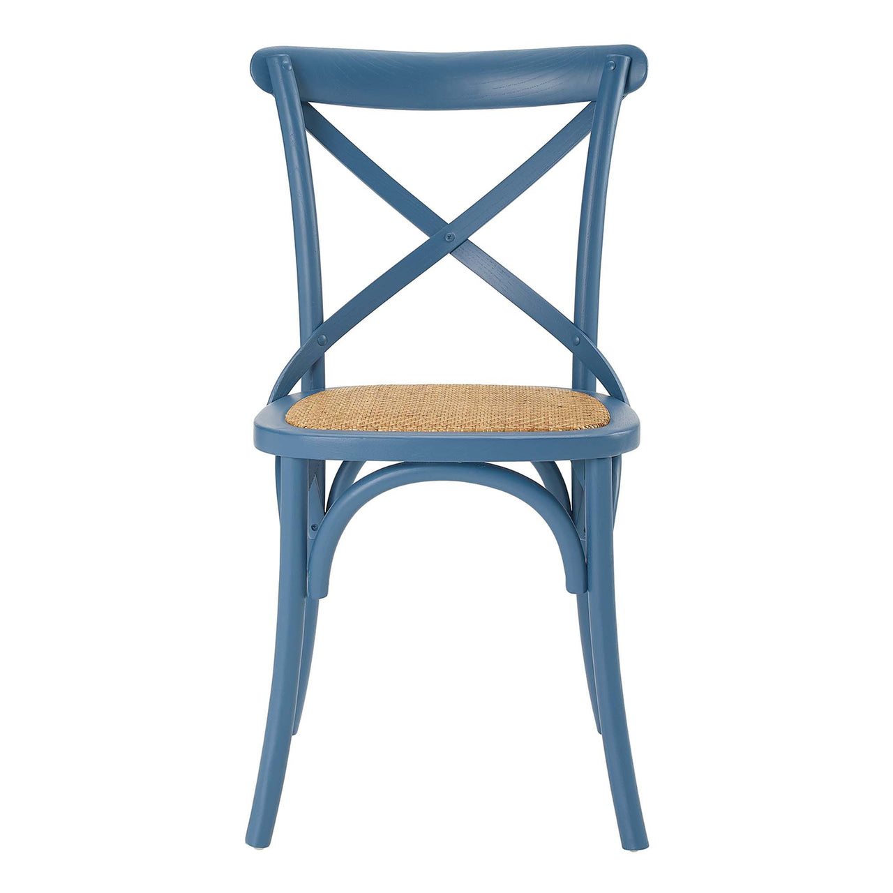 Countryside-Chic Dining Chair Set of 2, Blue