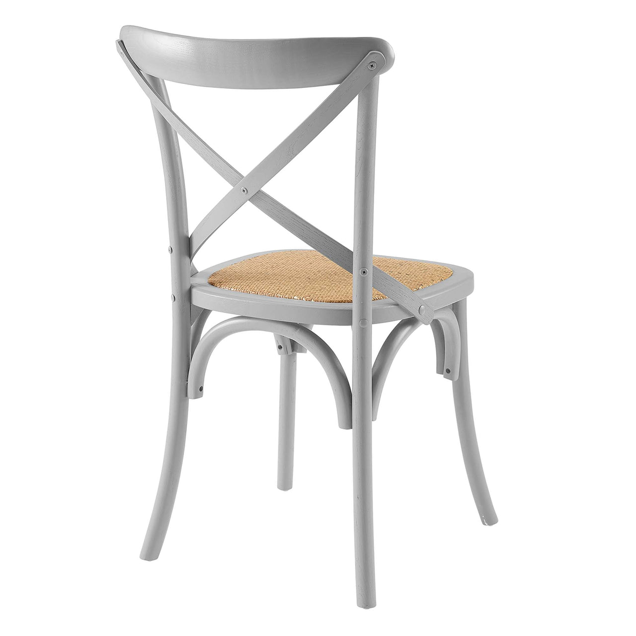 Countryside-Chic Dining Chair Set of 2, Light Gray