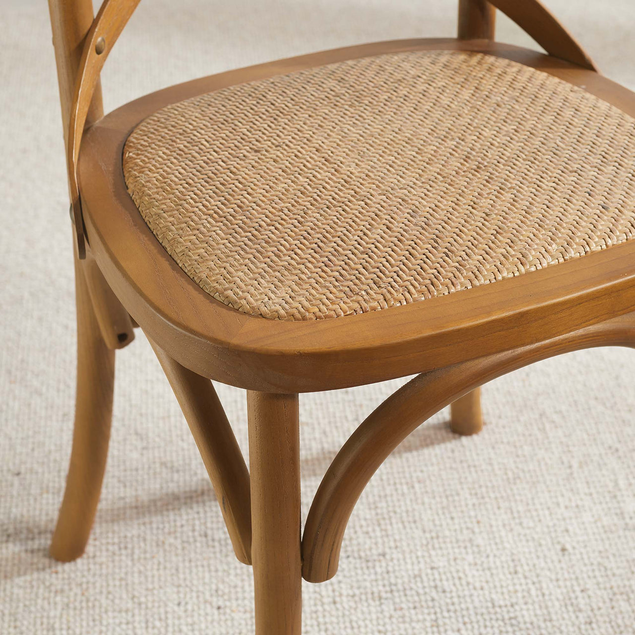 Countryside-Chic Dining Chair Set of 2, Walnut