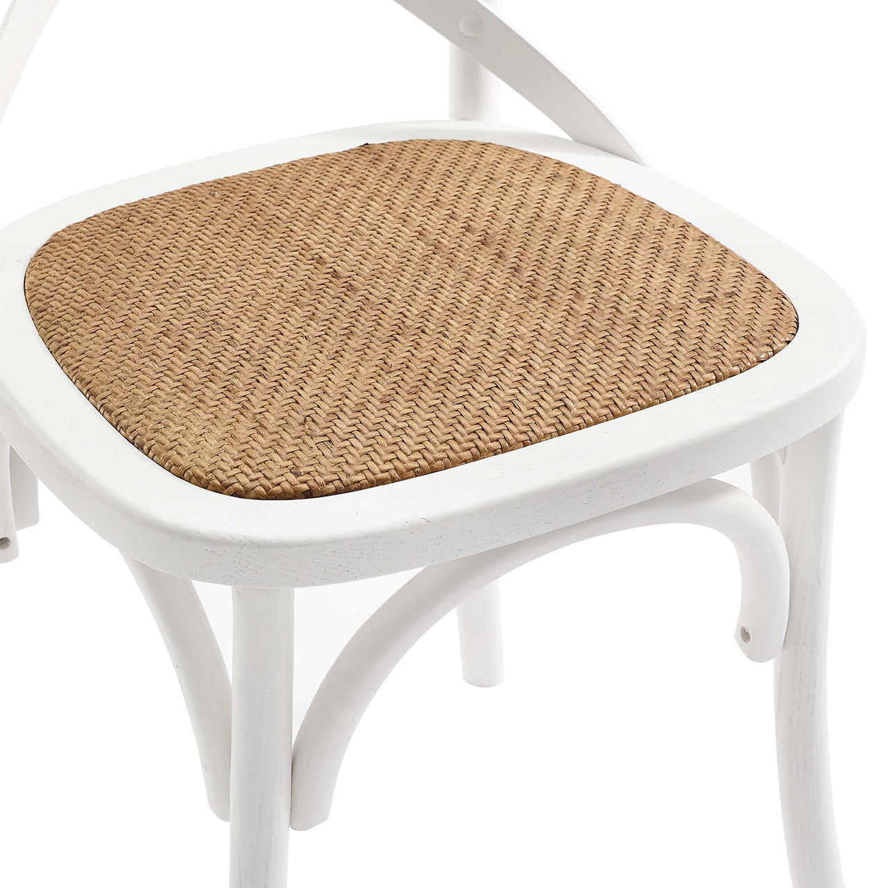 Countryside-Chic Dining Chair Set of 2, White