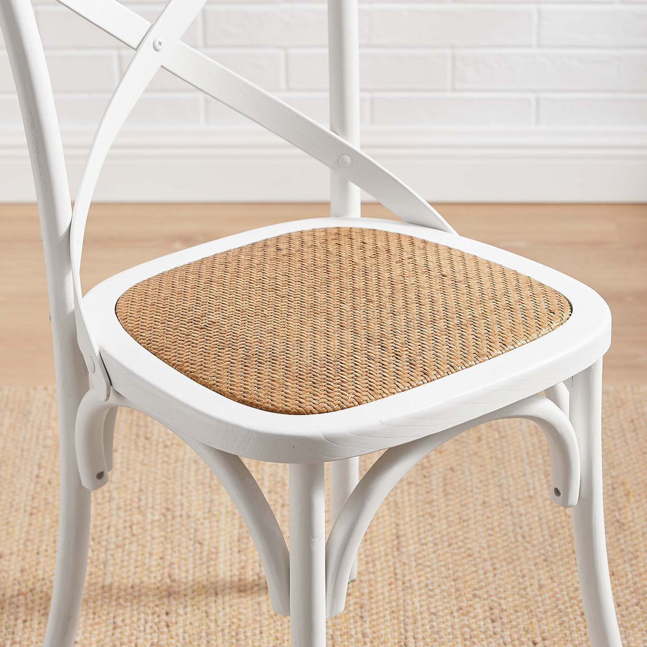 Countryside-Chic Dining Chair Set of 2, White