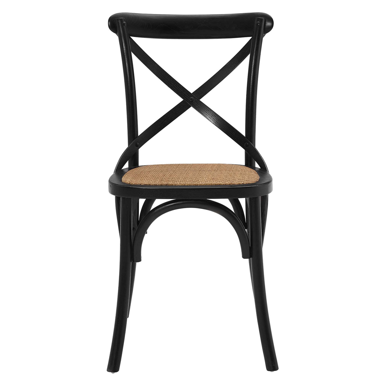 Countryside-Chic Dining Chair Set of 4, Black