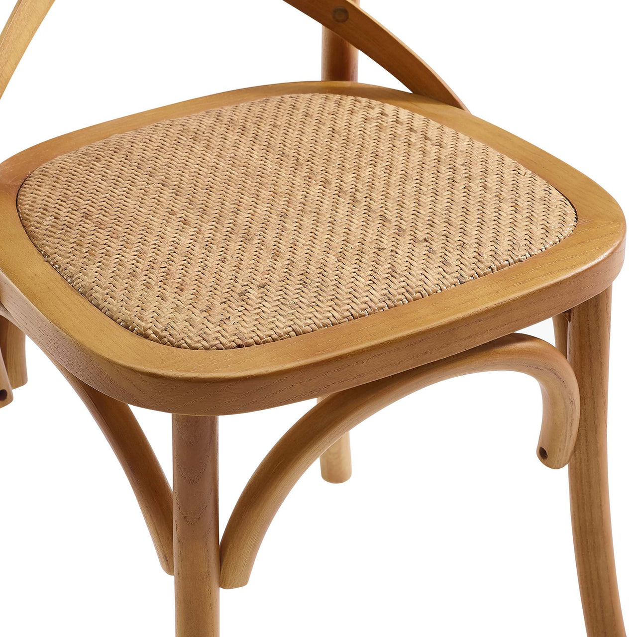 Countryside-Chic Dining Chair Set of 4, Walnut