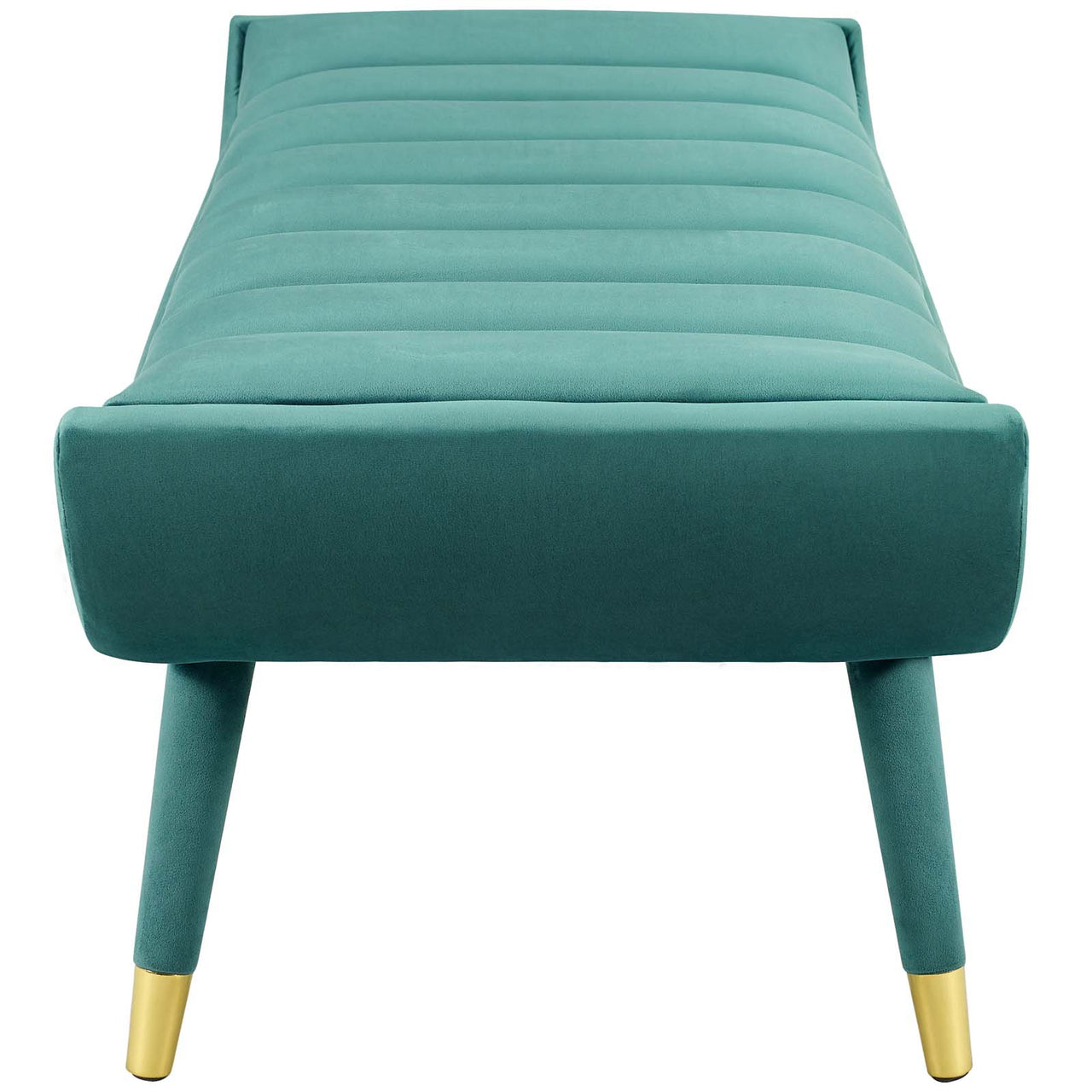 Sorelle Upholstered Velvet Bench, Teal