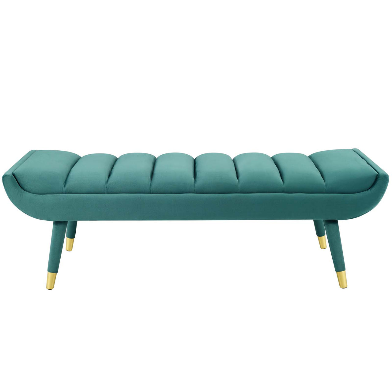 Sorelle Upholstered Velvet Bench, Teal