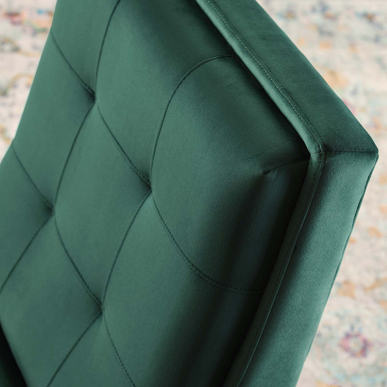 Glide Upholstered Velvet Lounge Chair w/ Ottoman, Green