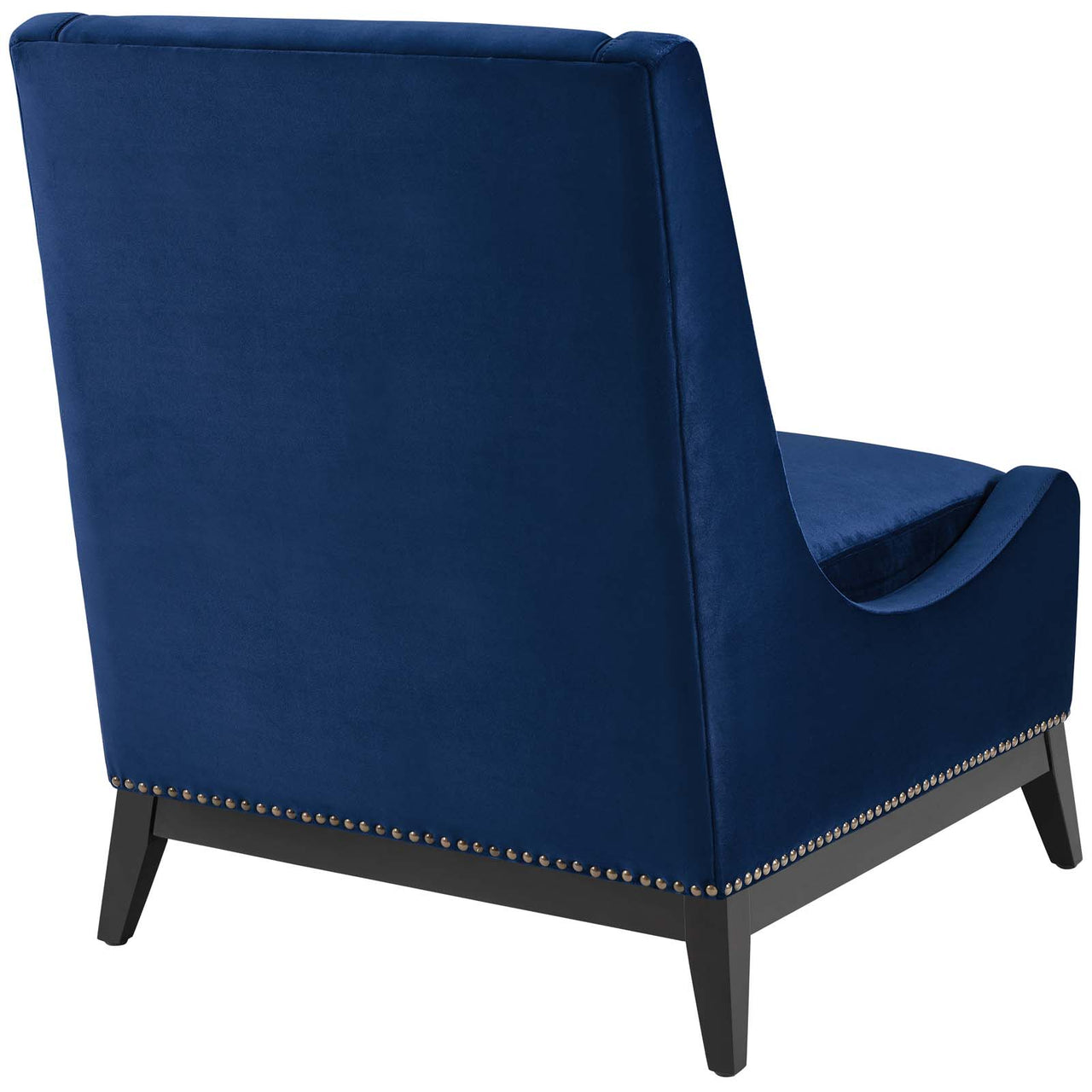 Assertion Upholstered Velvet Accent Chair, Navy