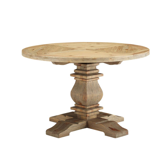 Stratified Pine Dining Table, Small, Brown