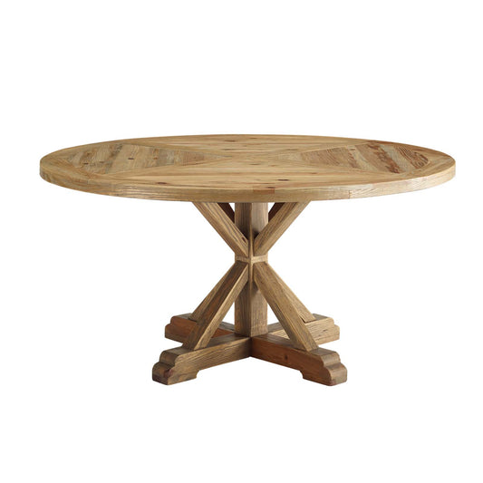 Allison Round Dining Table, Medium, Brown