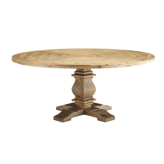 Stratified Pine Dining Table, Large, Brown