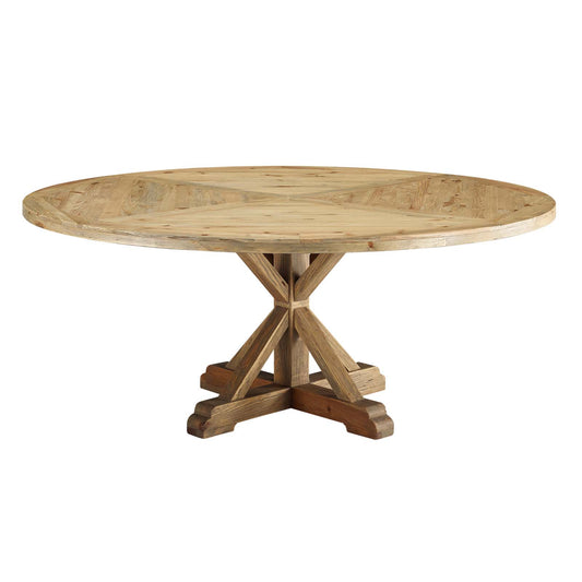 Allison Round Dining Table, Large, Brown