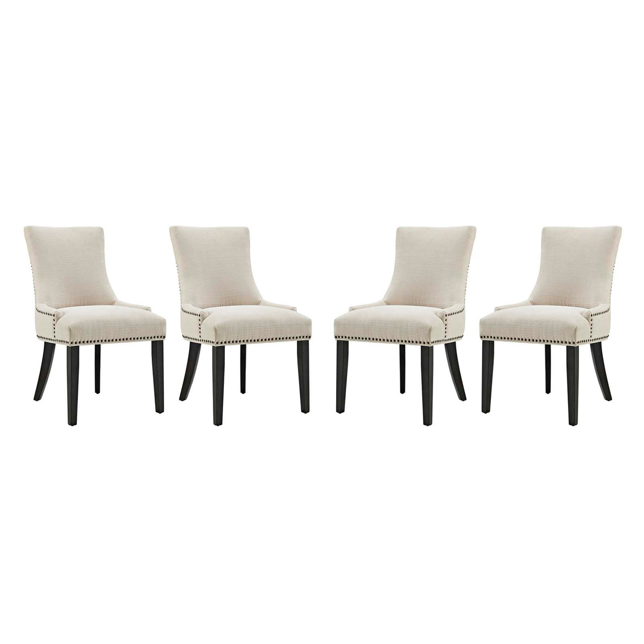 Marvelle Upholstered Dining Chair Set of 4, Beige