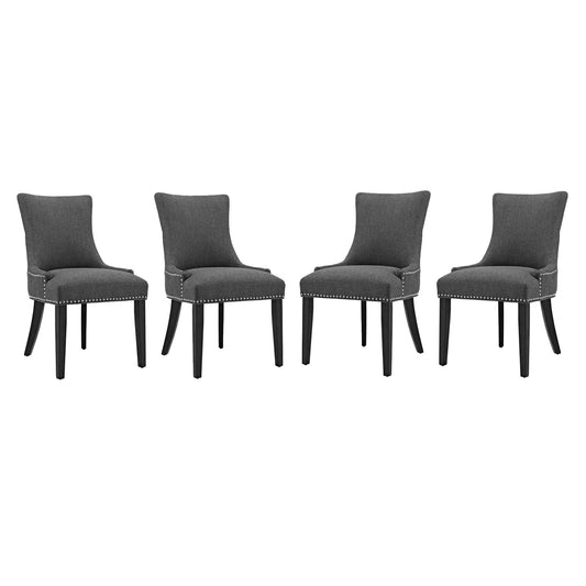 Marvelle Upholstered Dining Chair Set of 4, Gray